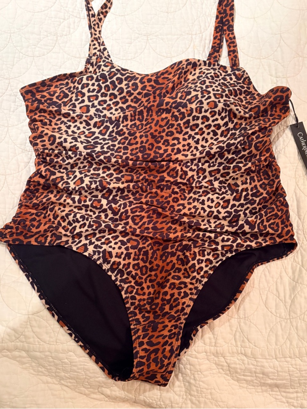 BOGO plus Leopard Print One-Piece Swimsuit - Brown/Black